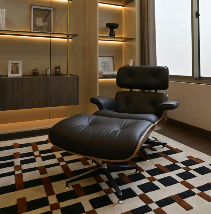 Eames Lounge Chair sillón icónico diseño moderno madera cuero