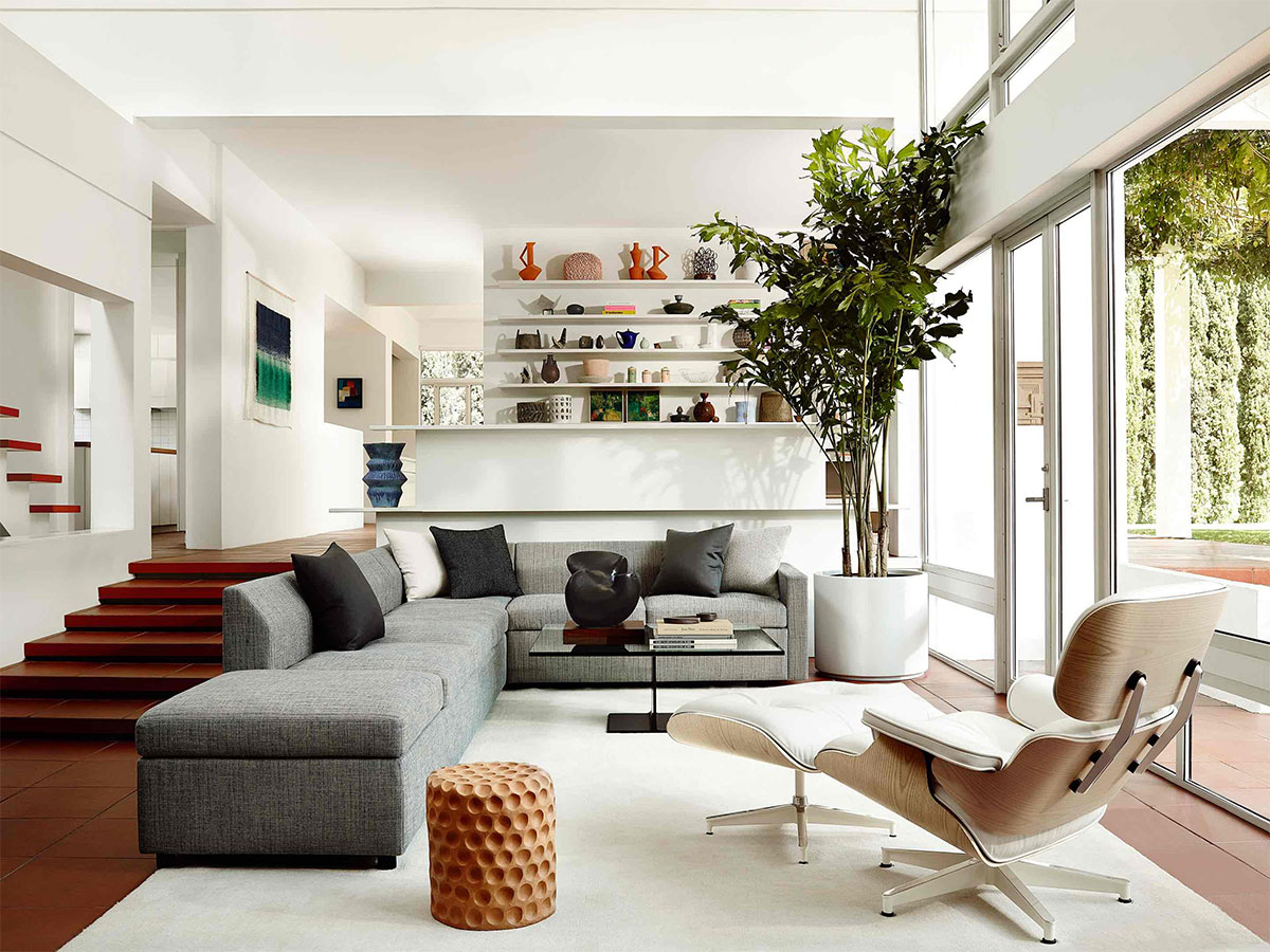 Eames Lounge Chair en interior moderno minimalista