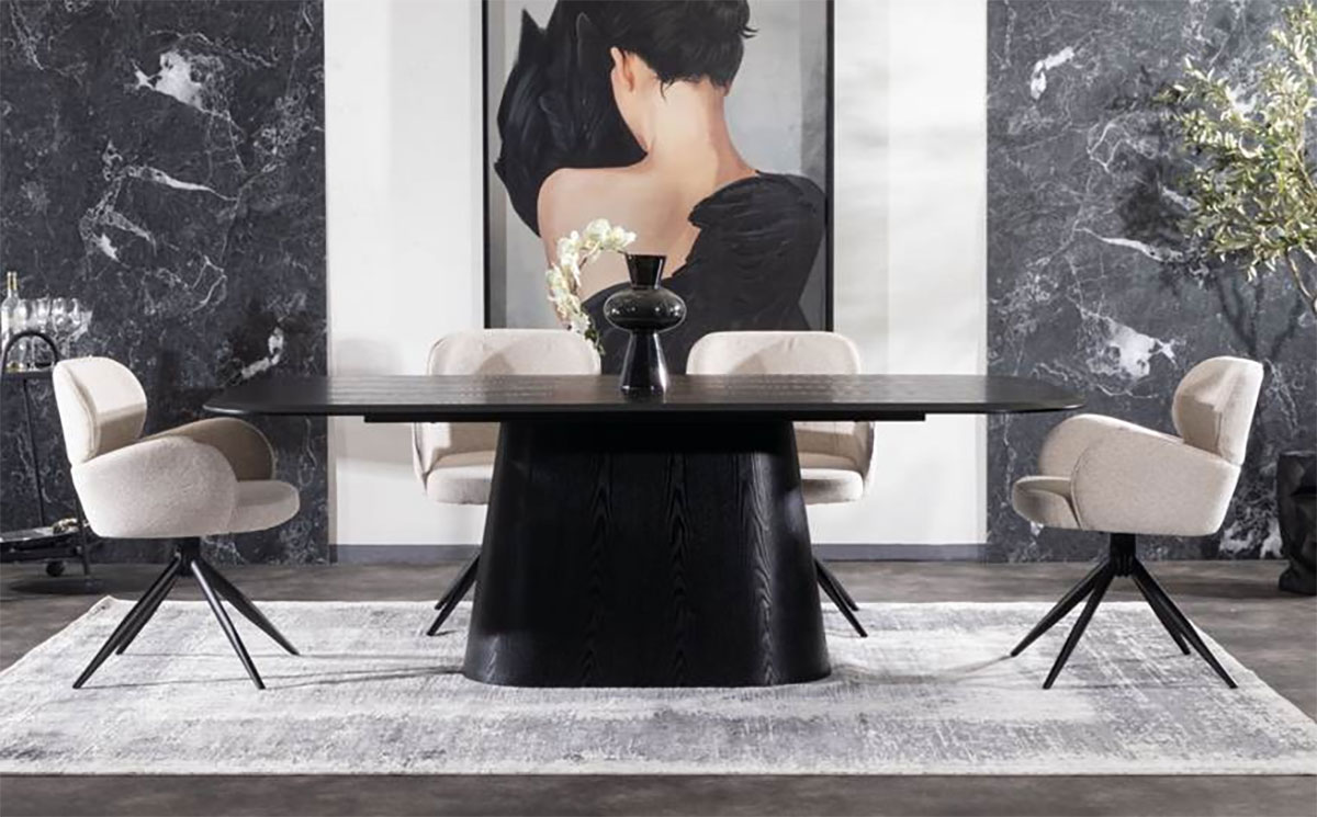 comedor Italian Collection mármol negro elegancia Casa de las Lomas